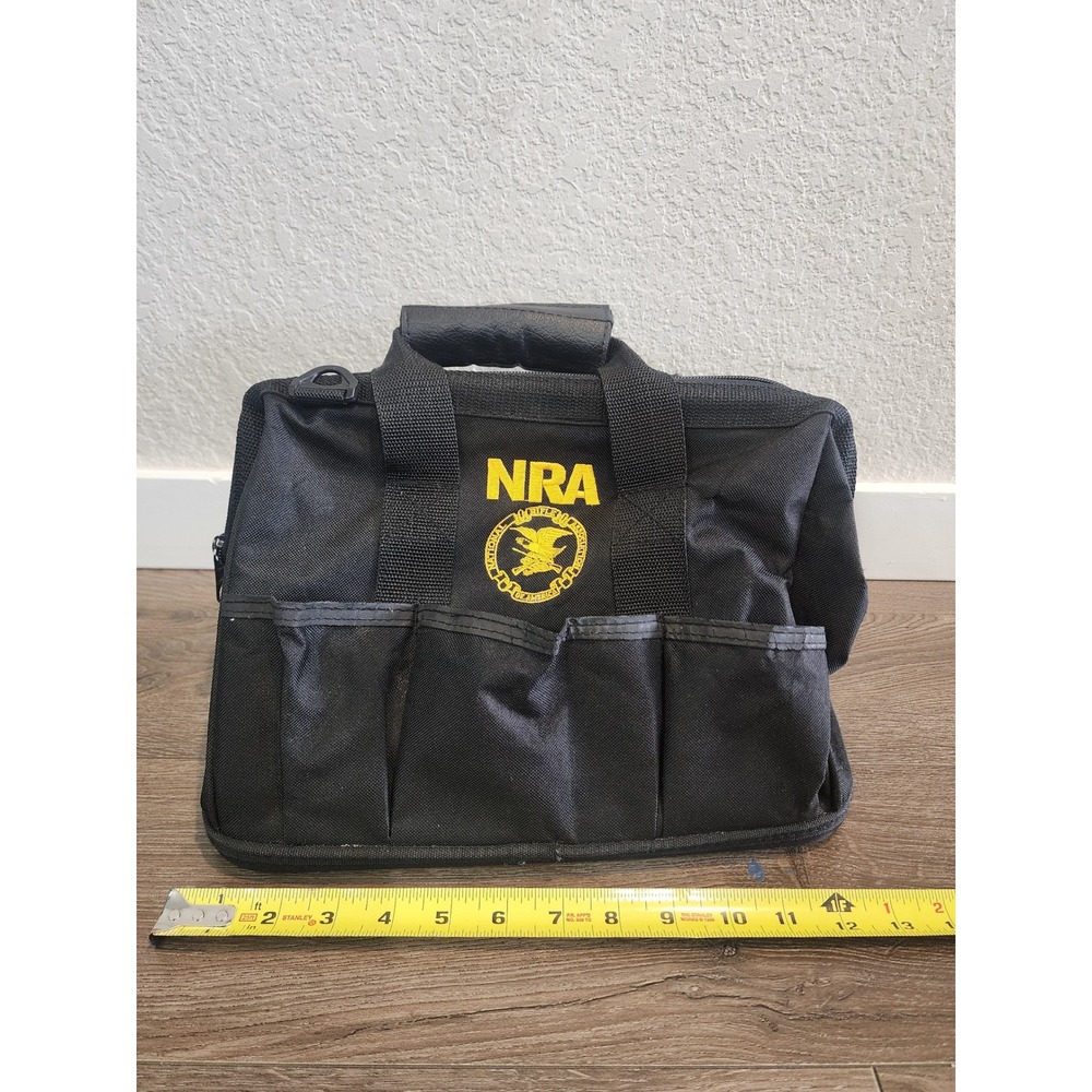 NRA National Rifle Association Black Canvas Range Bag Tool Bag with Divider